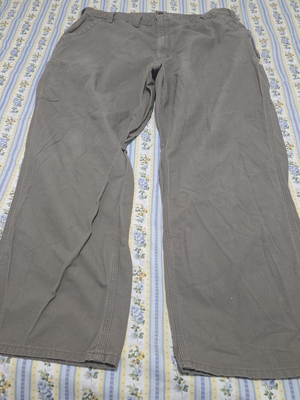Carhartt B151 LBR Mens Light Brown Canvas Carpenter Work Pants 46x32